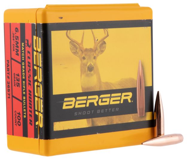 Picture of Berger Bullets Classic Hybrid Hunter Match Grade 6.5 Creedmoor .264 135 Gr Boat-Tail (Bt) 100 Per Box 