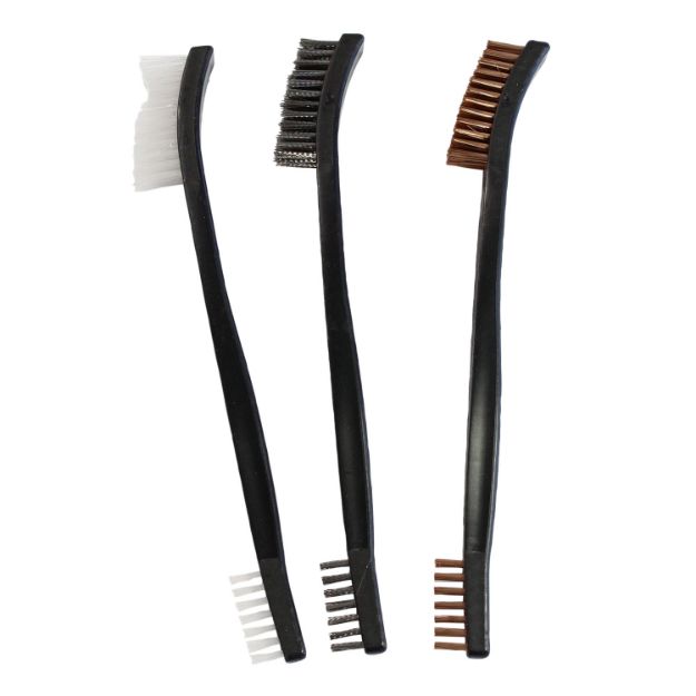 Picture of Birchwood Casey Utility Brushes Bronze/Nylon/Stainless Steel 3 Pack 