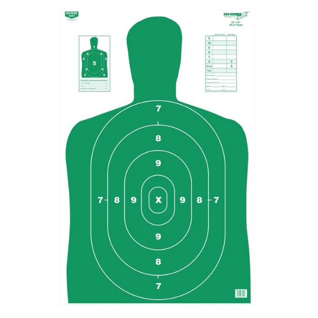 Picture of Birchwood Casey Eze-Scorer Green Target Silhouette Paper Hanging 23" X 35" Green 5 Pack 