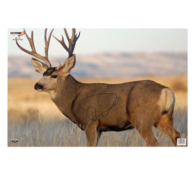 Picture of Birchwood Casey Eze-Scorer Mule Deer Paper Hanging 23" X 35" Multi-Color 2 Per Pkg 