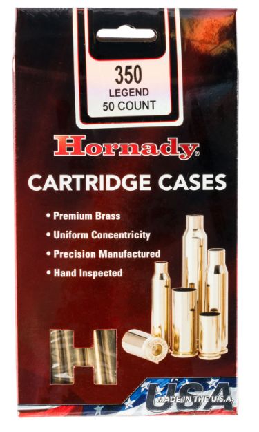 Picture of Hornady Unprimed Cases Cartridge 350 Legend Rifle Brass 