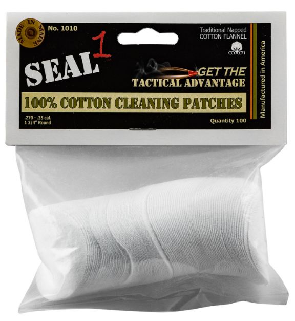 Picture of Seal 1 Cleaning Patches 270-35 Cal Cotton 1.75" 100 Per Pack 