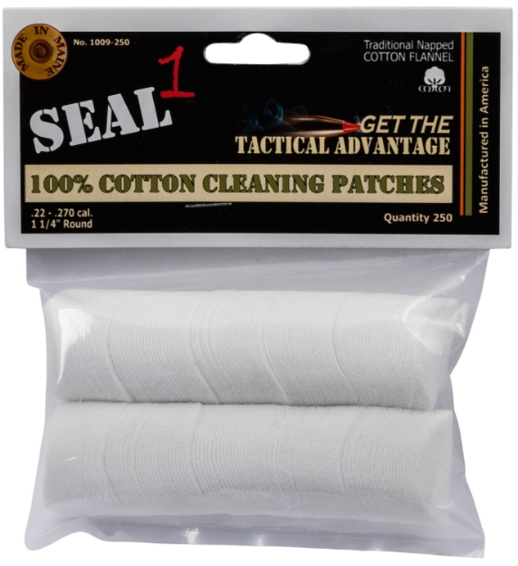 Picture of Seal 1 1009-250 Cleaning Patches 22-270 Cal Cotton 1.25" 250 Per Pack 