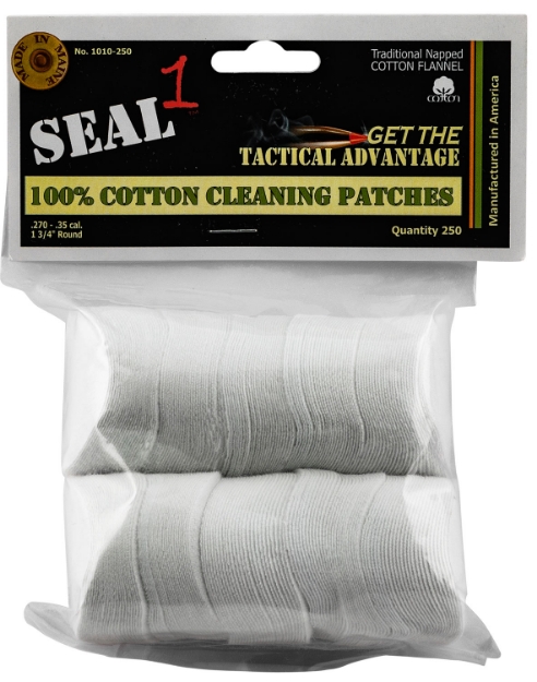 Picture of Seal 1 1010-250 Cleaning Patches 270-35 Cal Cotton 1.75" 250 Per Pack 