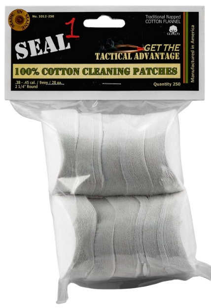 Picture of Seal 1 1012-250 Cleaning Patches 38-45 Cal Cotton 2.25" 250 Per Pack 