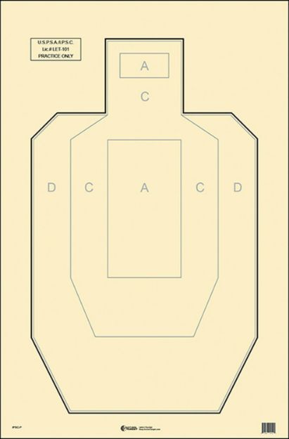 Picture of Action Target Military Ipsc/Uspsa Ipsc Paper Hanging 23" X 35" Black/White 100 Per Box 