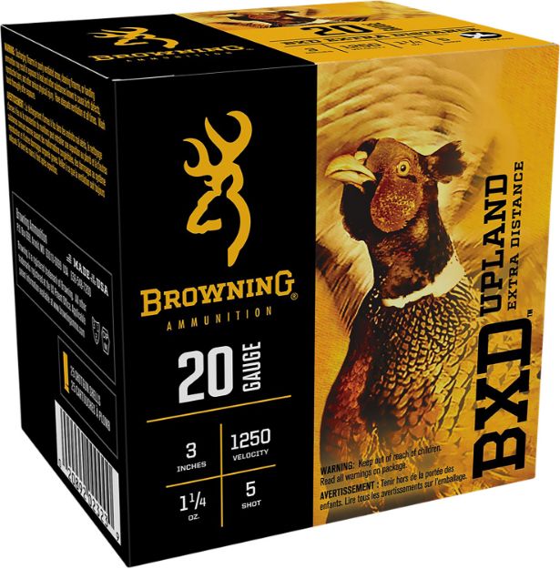 Picture of Browning Ammo Bxd Upland 20 Gauge 3" 1 1/4 Oz 5 Shot 25 Bx/ 10 Cs 