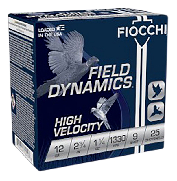 Picture of Fiocchi Field Dynamics High Velocity 12 Gauge 2.75" 1 1/4 Oz 1330 Fps 9 Shot 25 Bx/10 Cs 