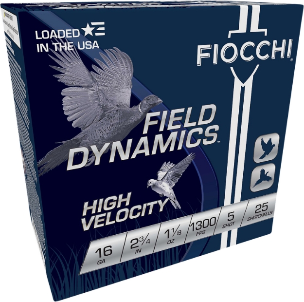 Picture of Fiocchi Field Dynamics High Velocity 16 Gauge 2.75" 1 1/8 Oz 1300 Fps 5 Shot 25 Bx/10 Cs 