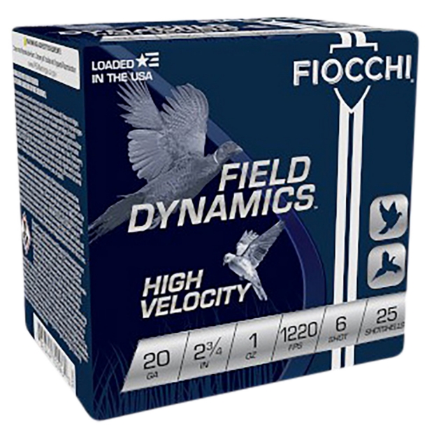 Picture of Fiocchi Field Dynamics High Velocity 20 Gauge 2.75" 1 Oz 1220 Fps 6 Shot 25 Bx/10 Cs 