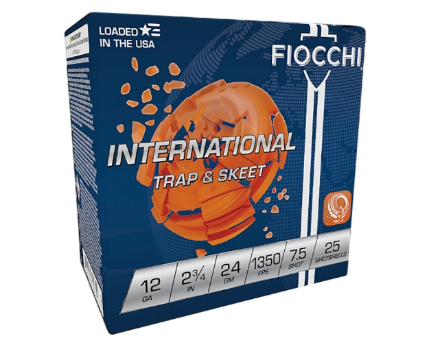 Picture of Fiocchi Exacta Target International Trap & Skeet 12 Gauge 2.75" 24 Gram 1350 Fps 7.5 Shot 25 Bx/10 Cs 