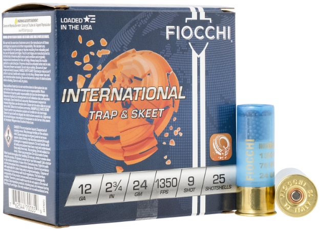 Picture of Fiocchi Exacta Target International Trap & Skeet 12 Gauge 2.75" 24 Gram 1350 Fps 9 Shot 25 Bx/10 Cs 