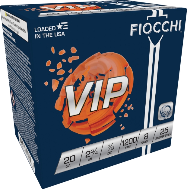 Picture of Fiocchi Exacta Target Vip 20 Gauge 2.75" 7/8 Oz 1200 Fps 8 Shot 25 Bx/10 Cs 