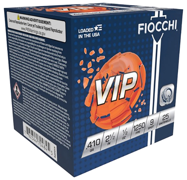 Picture of Fiocchi Exacta Target Vip 410 Gauge 2.50" 1/2 Oz 1250 Fps 9 Shot 25 Bx/10 Cs 