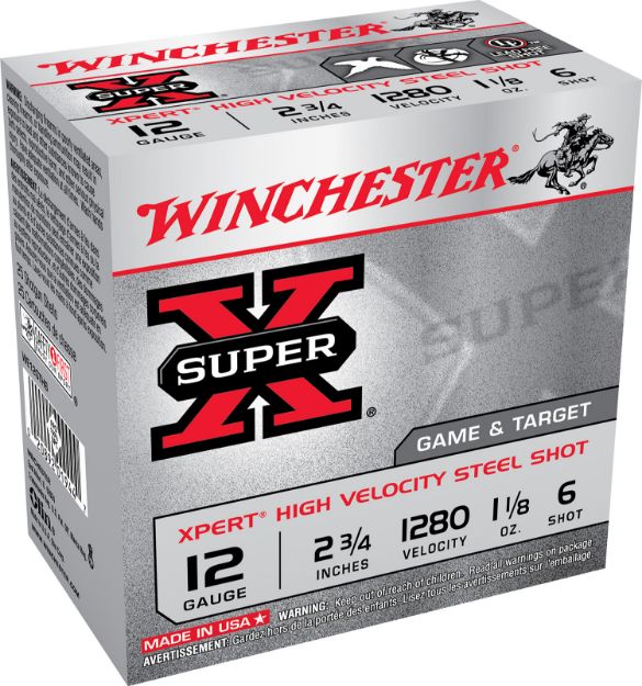 Picture of Winchester Ammo Super X Xpert High Velocity 12 Gauge 2.75" 1 1/8 Oz 1280 Fps 6 Shot 25 Bx/10 Cs 