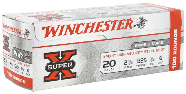 Picture of Winchester Ammo Super X Xpert High Velocity 20 Gauge 2.75" 3/4 Oz 1325 Fps 6 Shot 100 Bx/2 Cs (Value Pack) 