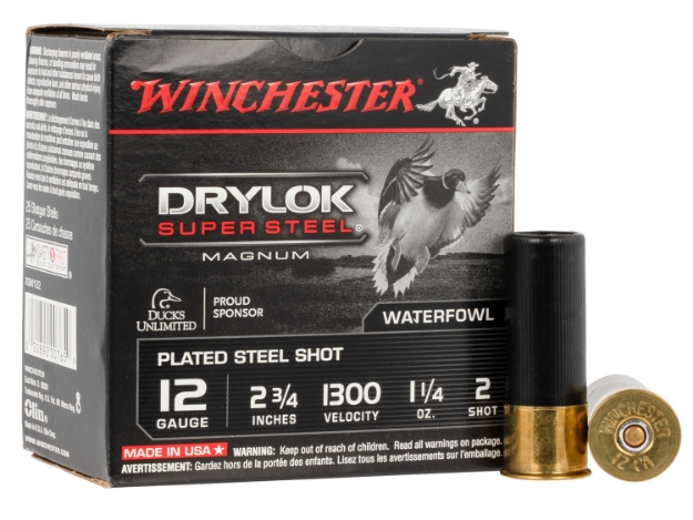 Picture of Winchester Ammo Drylock Super Magnum 12 Gauge 2.75" 1 1/4 Oz 1300 Fps 2 Shot 25 Bx/10 Cs 