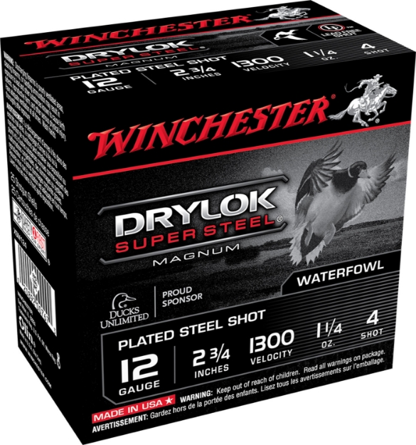 Picture of Winchester Ammo Drylock Super Magnum 12 Gauge 2.75" 1 1/4 Oz 1300 Fps 4 Shot 25 Bx/10 Cs 