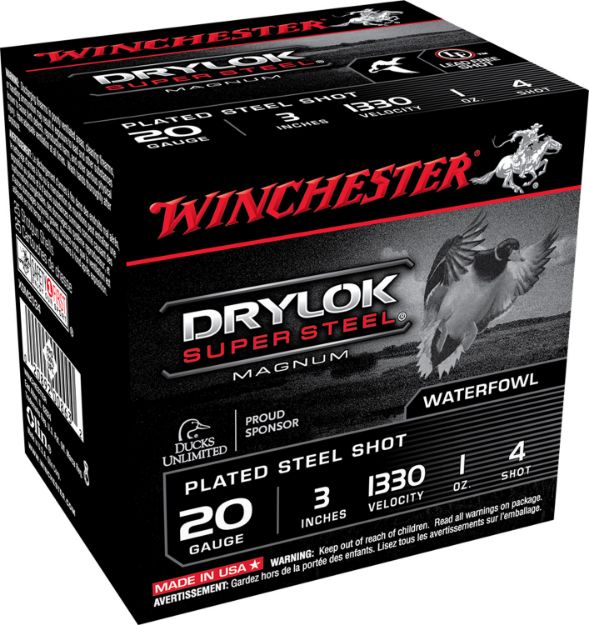 Picture of Winchester Ammo Drylock Super Magnum 20 Gauge 3" 1 Oz 1330 Fps 4 Shot 25 Bx/10 Cs 