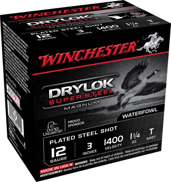 Picture of Winchester Ammo Drylock Super Magnum 12 Gauge 3" 1 1/4 Oz 1400 Fps T Shot 25 Bx/10 Cs 