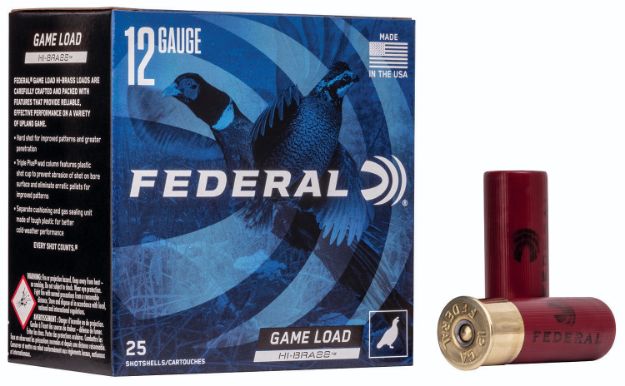 Picture of Federal Game Load High Brass 12 Gauge 2.75" 1 1/4 Oz 1330 Fps 4 Shot 25 Bx/10 Cs 