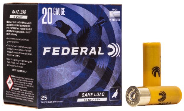 Picture of Federal Game-Shok High Brass 20 Gauge 2.75" 1 Oz 1220 Fps 4 Shot 25 Bx/10 Cs 