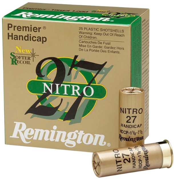 Picture of Remington Ammunition Premier Nitro 27 Handicap Load 12 Gauge 2.75" 1 1/8 Oz 1235 Fps 8 Shot 25 Bx/10 Cs 