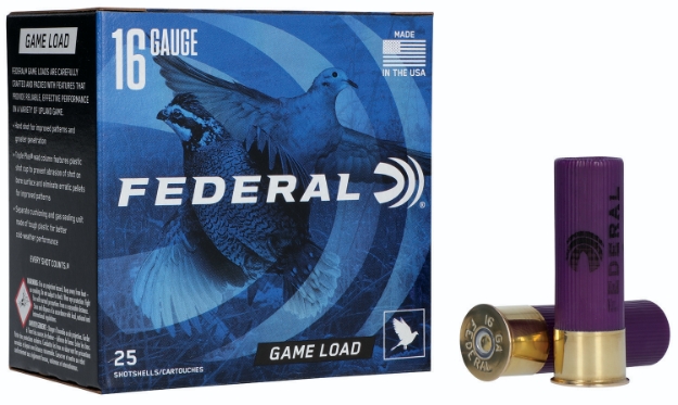 Picture of Federal Game-Shok Upland 16 Gauge 2.75" 1 Oz 1165 Fps 8 Shot 25 Bx/10 Cs 