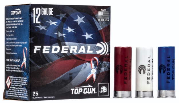 Picture of Federal Top Gun Special Edition Red, White & Blue 12 Gauge 2.75" 1 1/8 Oz 1145 Fps 8 Shot 25 Bx/10 Cs 