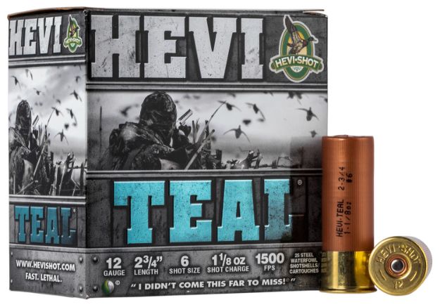 Picture of Hevi-Shot Hevi-Teal Waterfowl 12 Gauge 2.75" 1 1/8 Oz 6 Shot 25 Per Box/ 10 Cs 