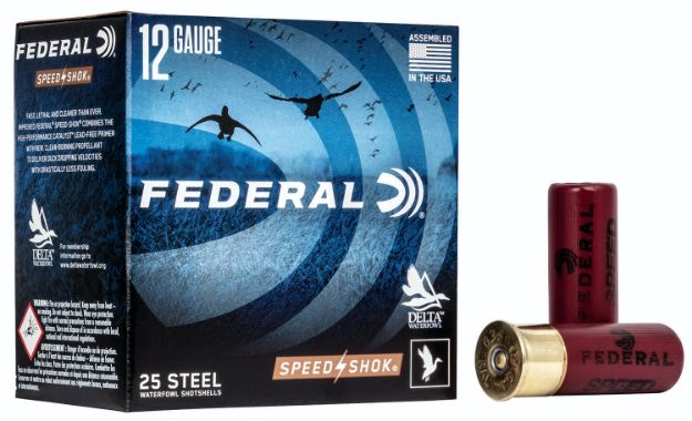 Picture of Federal Speed-Shok Waterfowl 12 Gauge 2.75" 1 1/8 Oz 2 Shot 25 Per Box/ 10 Cs 