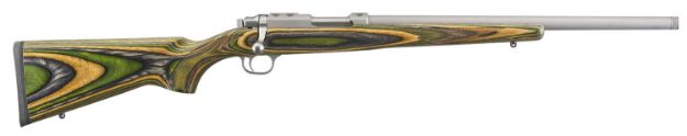 Picture of Ruger 77/17 17 Wsm 6+1 18.50" Threaded Barrel, Matte Stainless Steel, Integral Scope Mounts On Solid Steel Receiver, Green Mountain Laminate Stock 