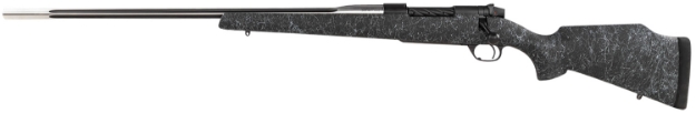 Picture of Weatherby Mark V Accumark 300 Wthby Mag Caliber With 3+1 Capacity, 26" Barrel, Graphite Black Cerakote Metal Finish & Gray Webbed Black Fixed Monte Carlo Stock Left Hand (Full Size) 