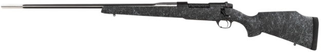 Picture of Weatherby Mark V Accumark 6.5X300 Wthby Mag Caliber With 3+1 Capacity, 26" Barrel, Graphite Black Cerakote Metal Finish & Gray Webbed Black Fixed Monte Carlo Stock Left Hand (Full Size) 