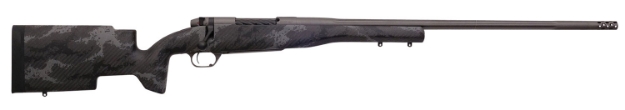 Picture of Weatherby Mark V Accumark Pro 257 Wthby Mag 3+1 Cap 26" Tungsten Gray Cerakote Rec/Barrel Black Carbon Fiber Stock With Gray Sponge Pattern Accents Right Hand (Full Size) 