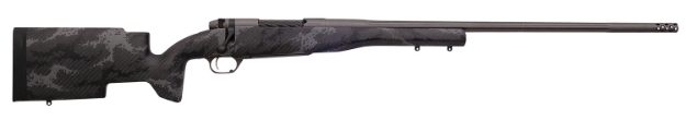 Picture of Weatherby Mark V Accumark Pro 300 Wthby Mag 3+1 Cap 26" Tungsten Gray Cerakote Rec/Barrel Black Carbon Fiber Stock With Gray Sponge Pattern Accents Right Hand (Full Size) 