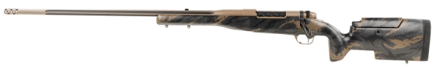 Picture of Weatherby Mark V Accumark Elite 257 Wthby Mag 3+1 26" Coyote Tan Elite Cerakote Rec Brown Sponge Pattern Black Fixed W/Adjustable Cheekpiece Stock Left Hand (Full Size) 