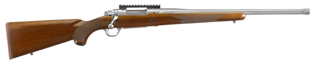 Picture of Ruger Hawkeye Hunter 6.5 Creedmoor 4+1 22" Threaded Barrel, Satin Stainless Steel, American Walnut Stock, Optics Ready 