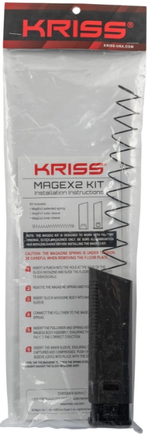 Picture of Kriss Usa Mag-Ex2 Extension Kit Made Of Polymer With Black Finish & Adds 17 Extra Rounds For 45 Acp 13Rd Glock 21 Gen3-5 Magazines (30Rd Total) 