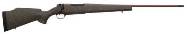 Picture of Weatherby Mark V Weathermark Lt 257 Wthby Mag 3+1 26" Flat Dark Earth Cerakote Flat Dark Earth Speckled Green Fixed Monte Carlo Stock Right Hand (Full Size) 