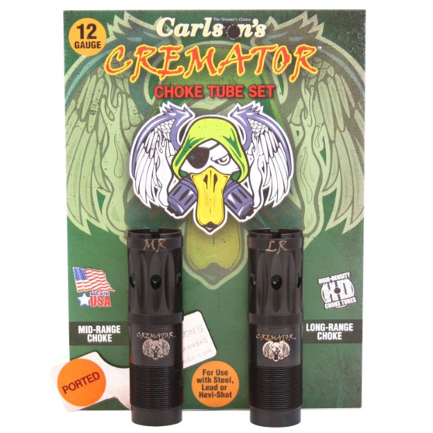 Picture of Carlson's Choke Tubes Cremator 12 Gauge Mid-Range Long Range Ported 17-4 Stainless Steel 