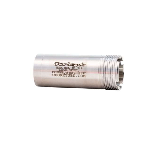 Picture of Carlson's Choke Tubes Replacement 12 Gauge Improved Cylinder Flush Stainless Steel 