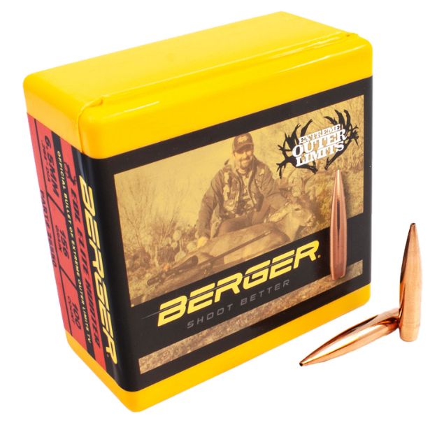 Picture of Berger Bullets Elite Hunter Outer Limits 6.5Mm .264 156 Gr Boat-Tail (Bt) 100 Per Box 