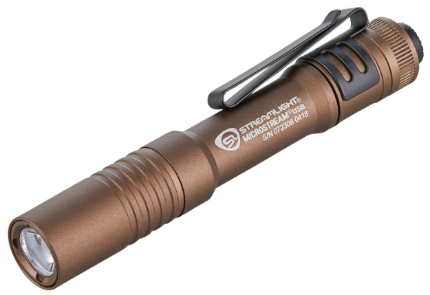 Picture of Streamlight Microstream Usb Pocket Light Coyote Aluminum White Led 50/250 Lumens 68 Meters Range 