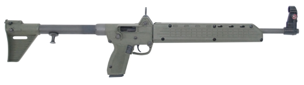 Picture of Kel-Tec Sub-2000 9Mm Luger Caliber With 16.25" Barrel, 17+1 Capacity, Od Green Metal Finish, Od Green Adjustable Stock & Polymer Grip Glock Mag Right Hand 