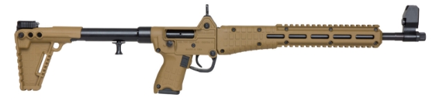 Picture of Kel-Tec Sub-2000 9Mm Luger Caliber With 16.25" Barrel, 15+1 Capacity, Tan Metal Finish, Tan Adjustable Stock & Polymer Grip Glock Mag Right Hand 