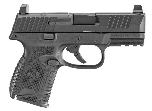 Picture of Fn 509 Compact Mrd 9Mm Luger 3.70" Barrel 12+1 Or 15+1, Matte Black Polymer Frame With Mounting Rail, Matte Black Optic Cut Stainless Steel Slide, No Manual Safety, Optics Ready 