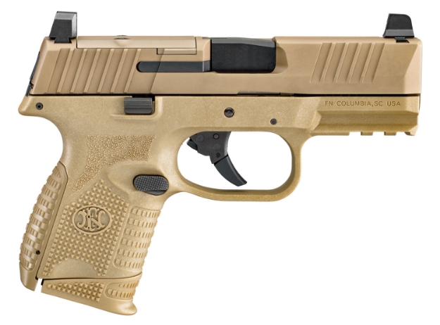 Picture of Fn 509 Compact Mrd 9Mm Luger 3.70" Barrel 12+1 Or 15+1, Flat Dark Earth Polymer Frame With Mounting Rail, No Manual Safety, Optics Ready 