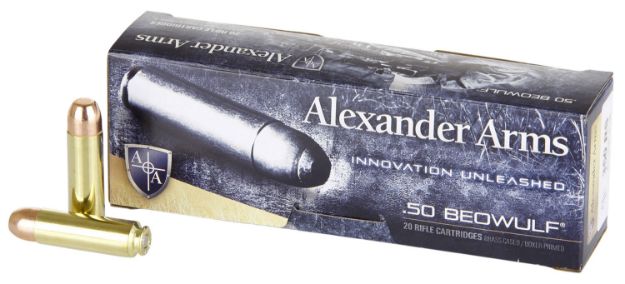 Picture of Alexander Arms Round Shoulder Hunting 50 Beowulf 350 Gr Flat Point (Fp) 20 Per Box/ 10 Cs 