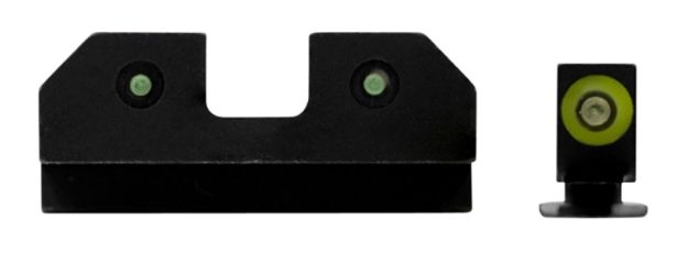 Picture of Xs Sights R3d Night Sights Fits Glock Black | Green Tritium Green Outline Front Sight Green Tritium Rear Sight 